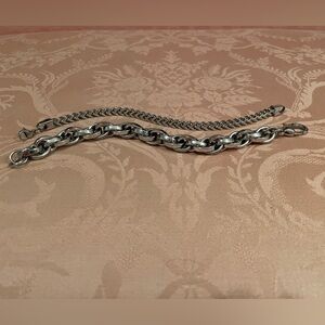 Bundle of 2 Chisel brand stainless steel chain bracelets